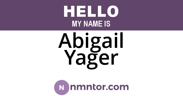 Abigail Yager
