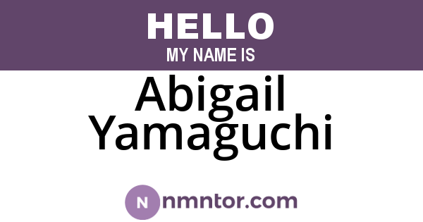Abigail Yamaguchi