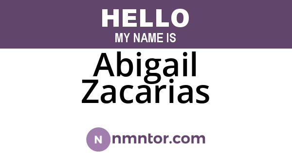 Abigail Zacarias