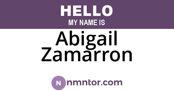 Abigail Zamarron