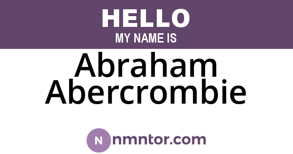 Abraham Abercrombie