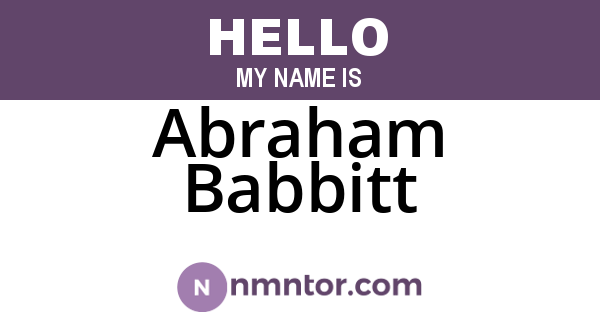 Abraham Babbitt