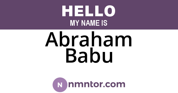 Abraham Babu