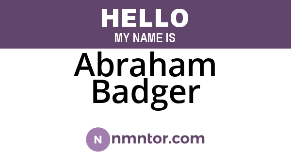 Abraham Badger