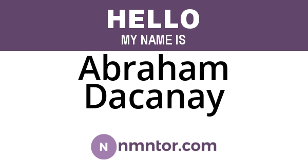 Abraham Dacanay