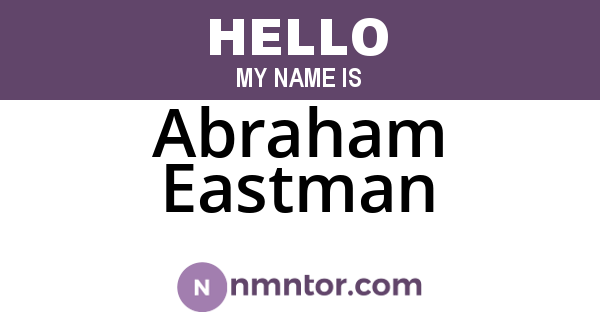 Abraham Eastman