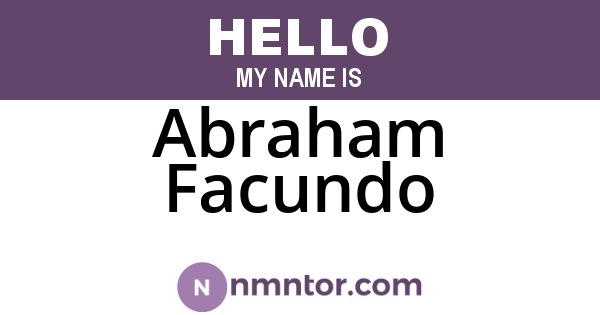 Abraham Facundo