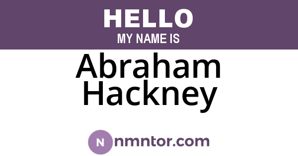 Abraham Hackney