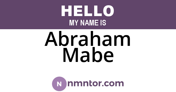 Abraham Mabe