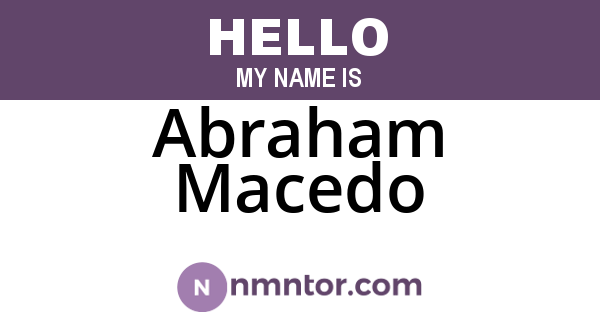 Abraham Macedo