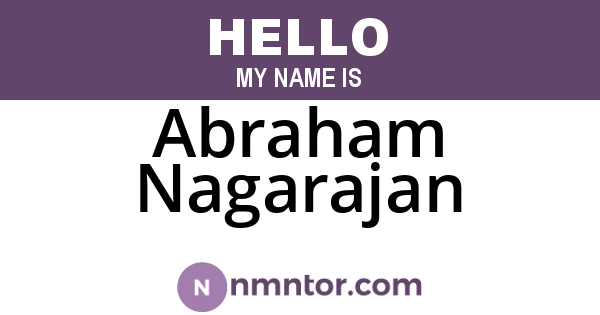 Abraham Nagarajan