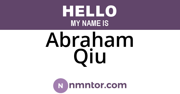 Abraham Qiu