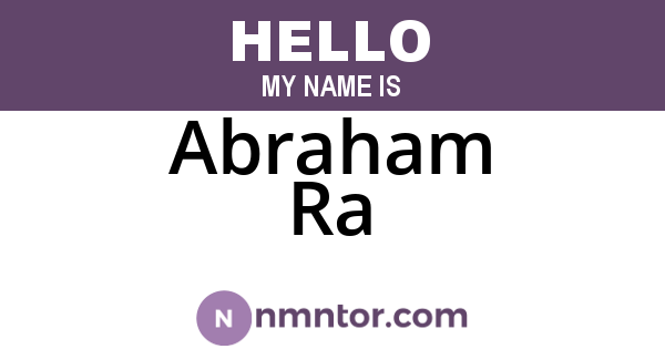 Abraham Ra