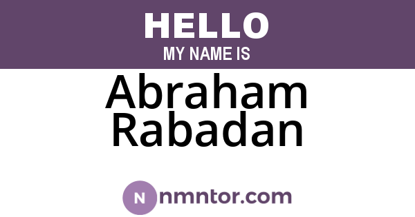 Abraham Rabadan