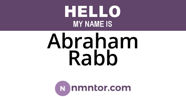 Abraham Rabb