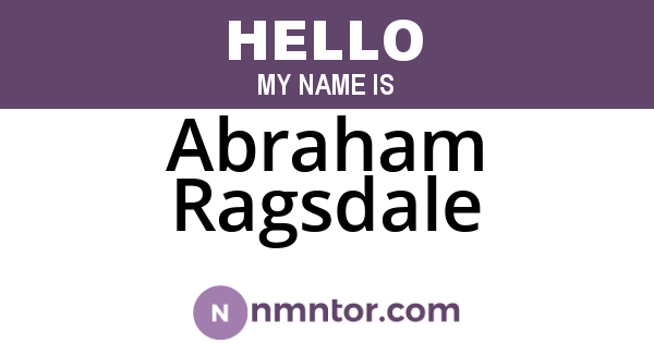 Abraham Ragsdale
