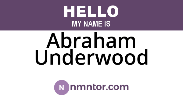 Abraham Underwood