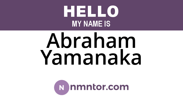 Abraham Yamanaka