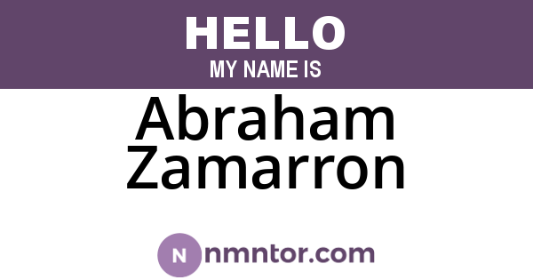 Abraham Zamarron