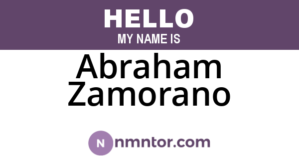 Abraham Zamorano