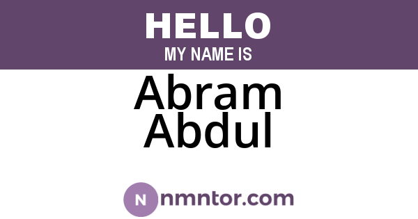 Abram Abdul
