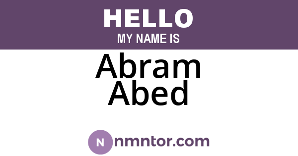 Abram Abed