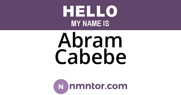 Abram Cabebe