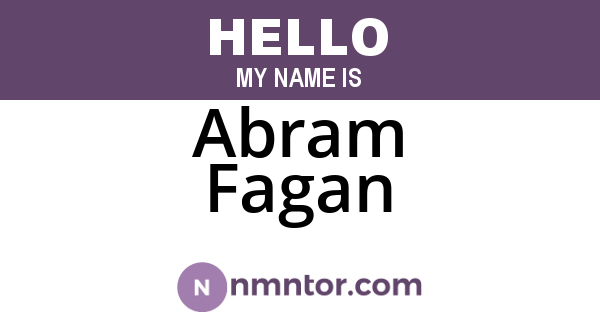Abram Fagan
