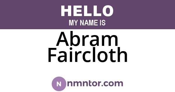 Abram Faircloth