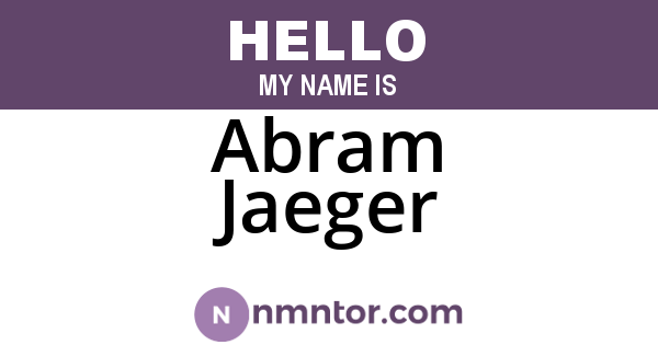 Abram Jaeger