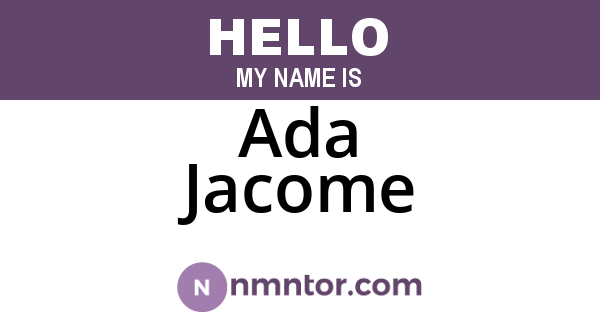 Ada Jacome