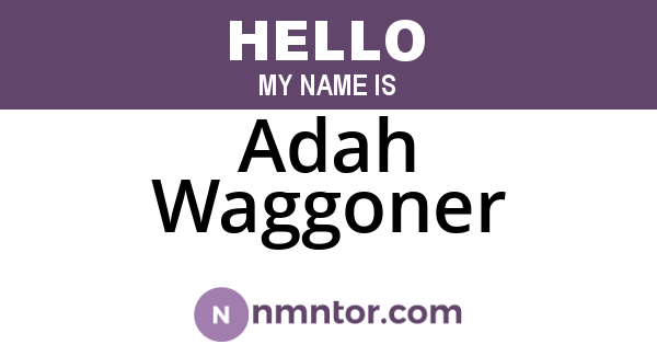 Adah Waggoner