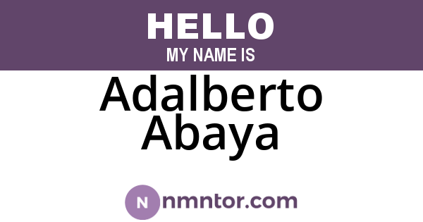 Adalberto Abaya