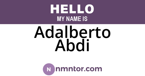 Adalberto Abdi