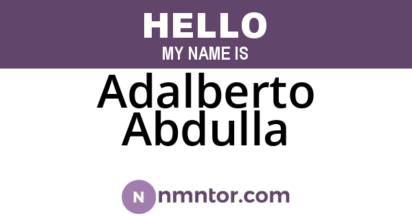 Adalberto Abdulla
