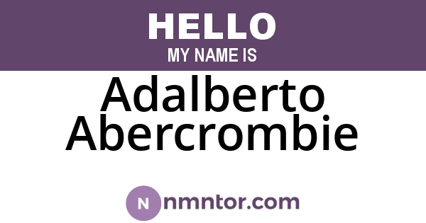 Adalberto Abercrombie