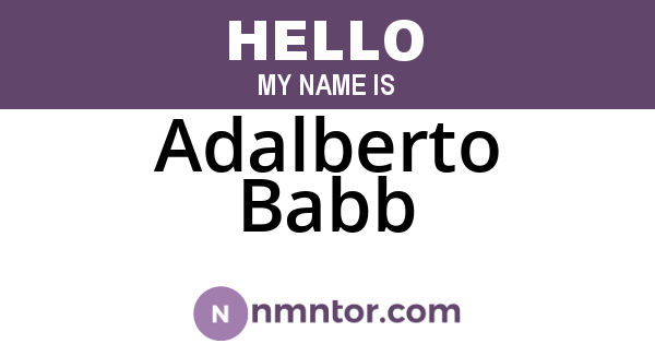 Adalberto Babb