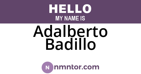 Adalberto Badillo