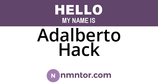 Adalberto Hack