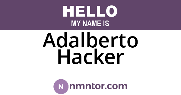 Adalberto Hacker
