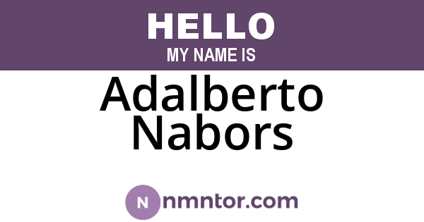 Adalberto Nabors