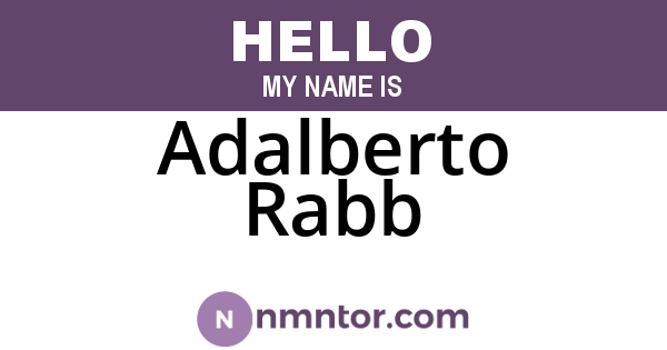 Adalberto Rabb