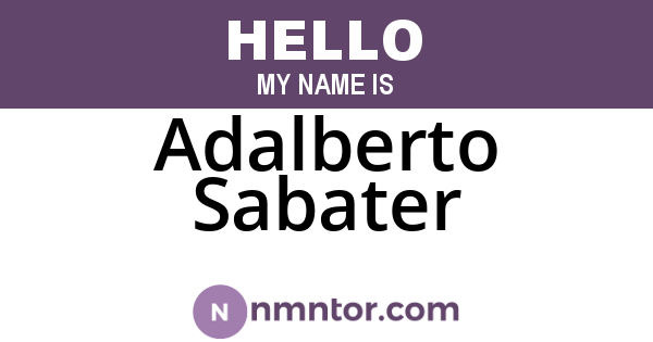 Adalberto Sabater