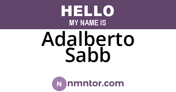 Adalberto Sabb