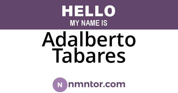 Adalberto Tabares
