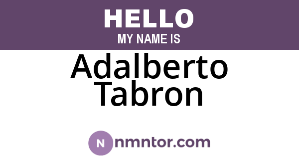 Adalberto Tabron