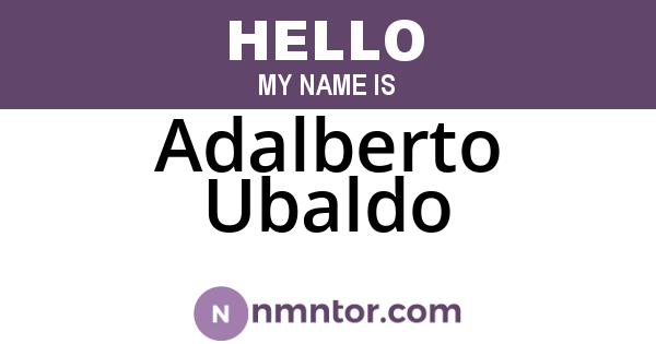 Adalberto Ubaldo