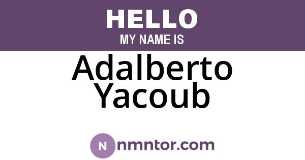 Adalberto Yacoub