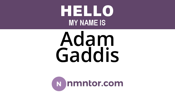 Adam Gaddis