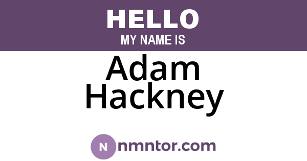 Adam Hackney